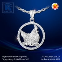 Mặt Dây Chuyền Vàng Trắng 14K