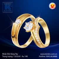 Nhẫn Cưới Vàng Màu 14K
