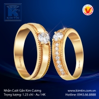 Nhẫn Cưới Vàng Màu 14K