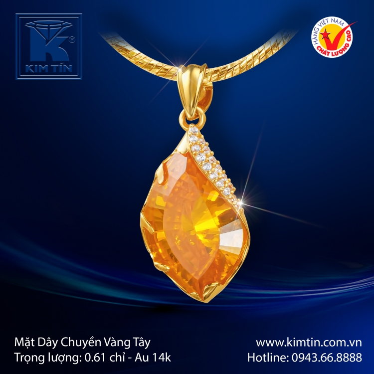 Mặt Dây Chuyền Vàng Tây 14K