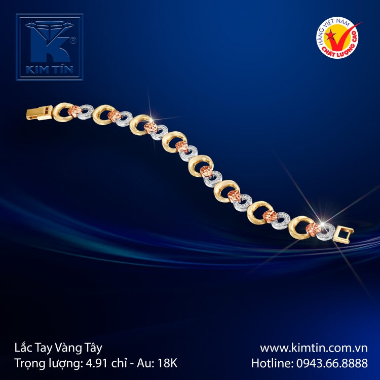 Lắc Tay Vàng Màu 18K