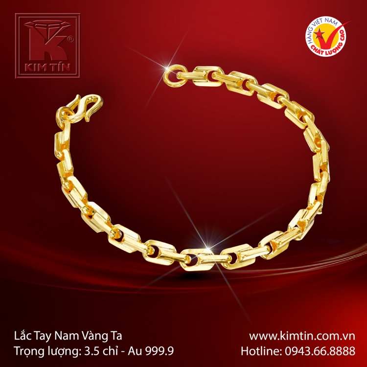 Lắc Tay Nam Vàng 24K