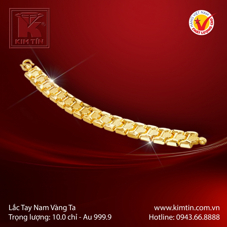 Lắc Tay Nam Vàng 24K