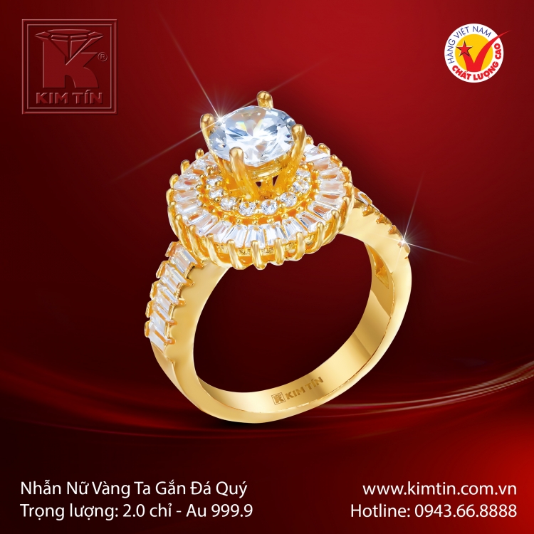Nhẫn nữ Vàng 24K