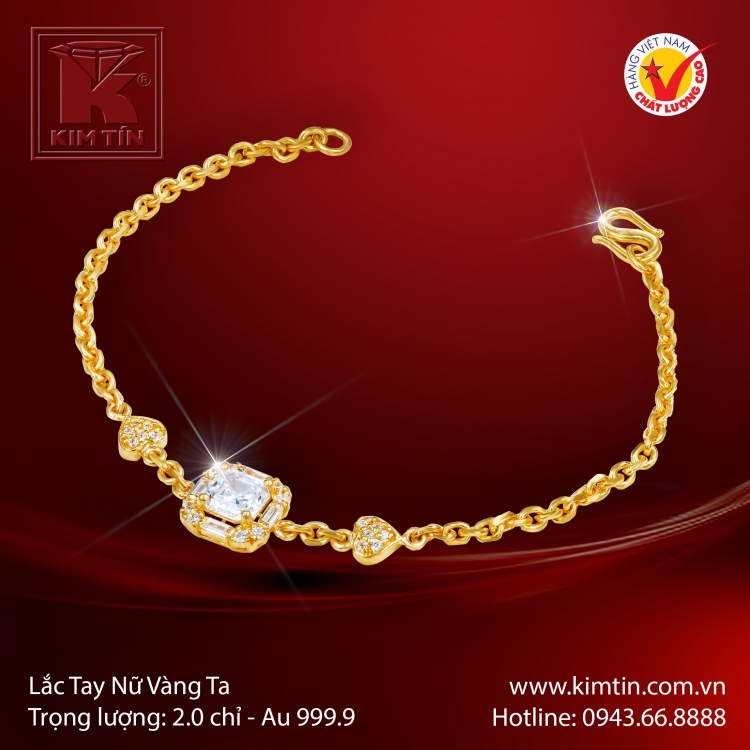 Lắc tay nữ Vàng 24K