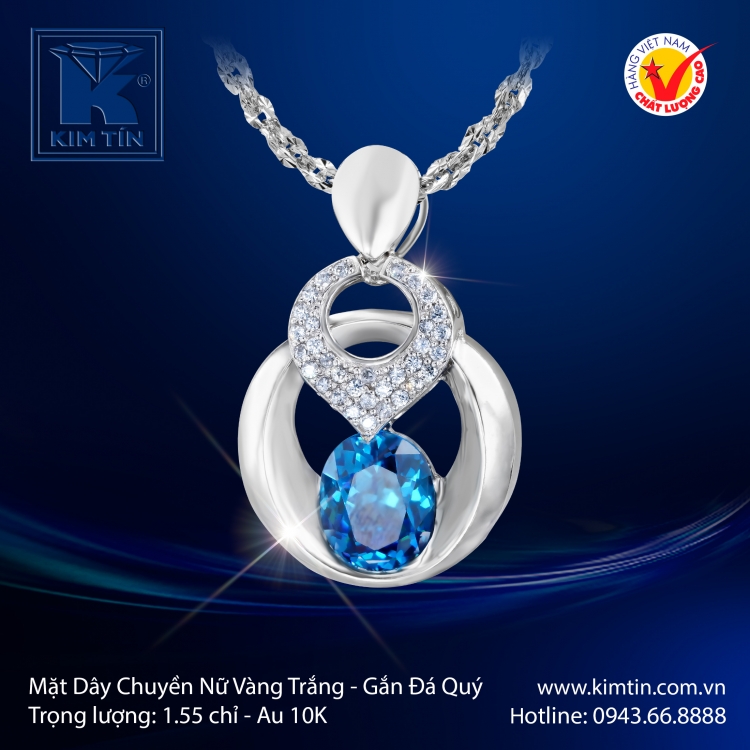 Mặt dây chuyền nữ Vàng Trắng