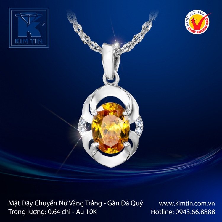 Mặt dây chuyền nữ Vàng Trắng