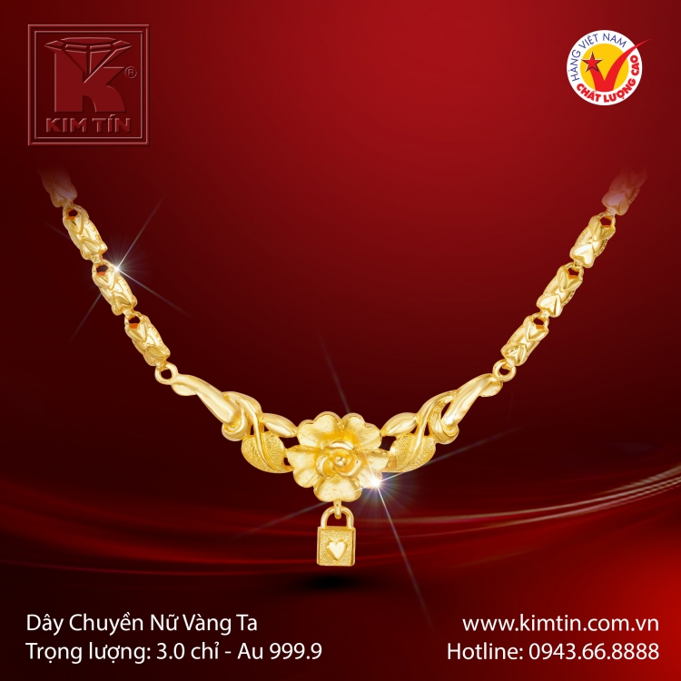 Dây chuyền nữ Vàng 24K
