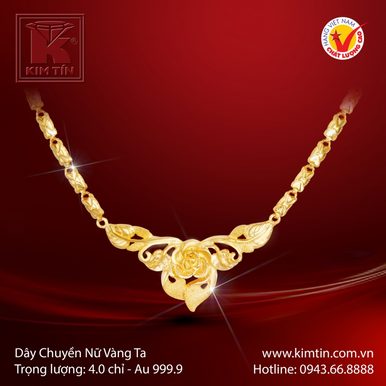 Dây chuyền nữ Vàng 24K