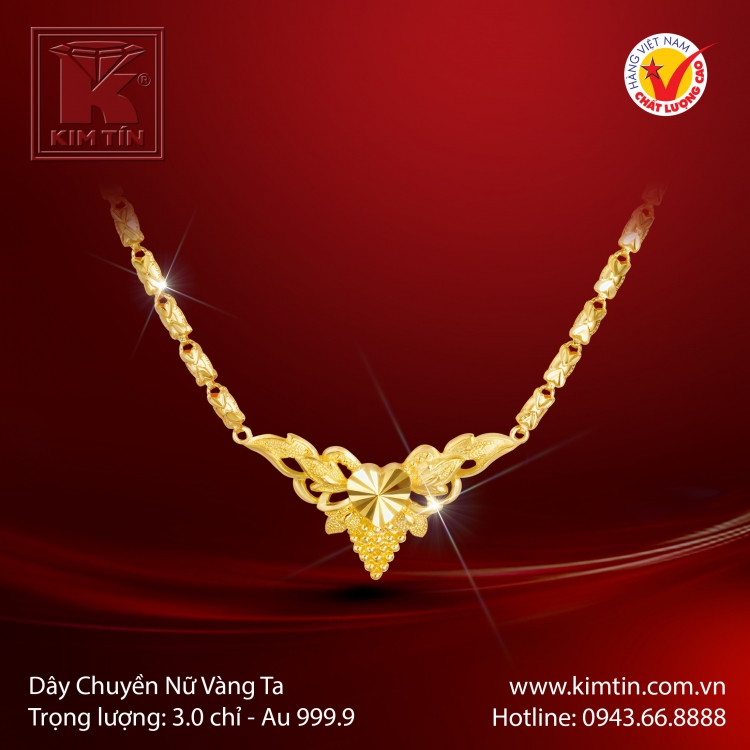 Dây chuyền nữ Vàng 24K