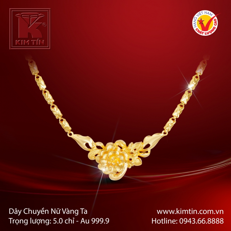 Dây chuyền nữ Vàng 24K