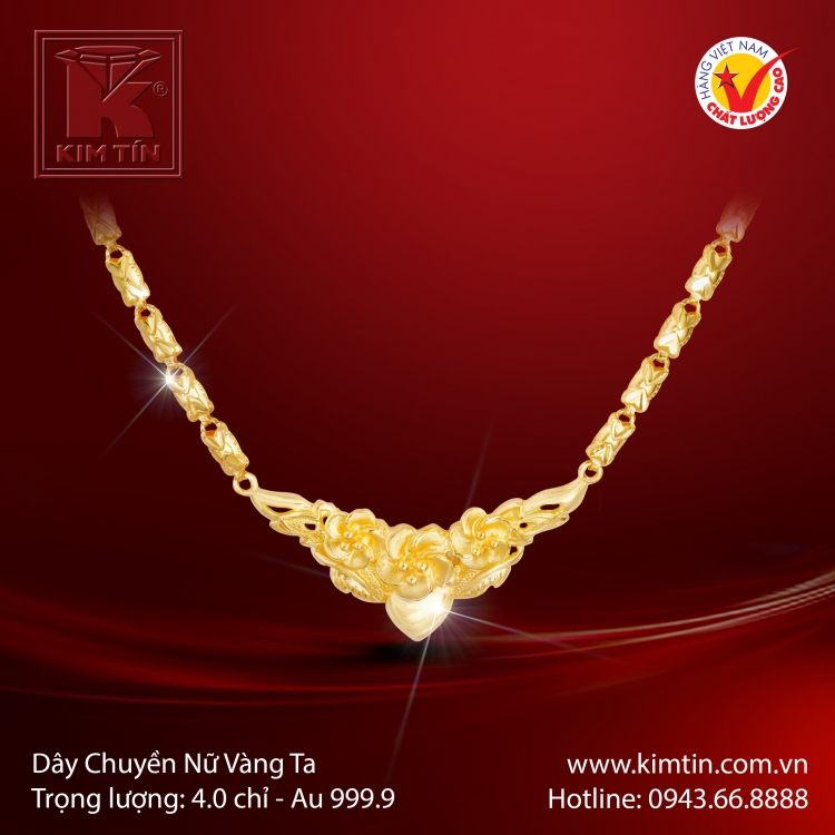 Dây chuyền nữ Vàng 24K