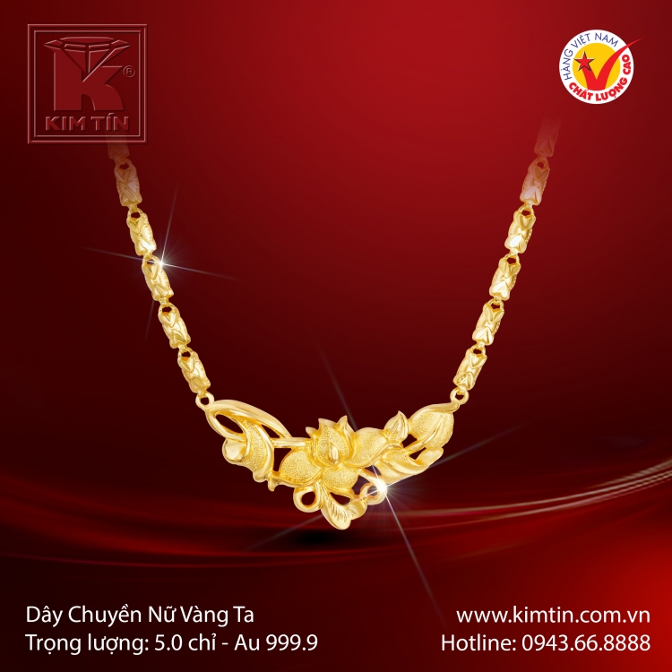 Dây chuyền nữ Vàng 24K