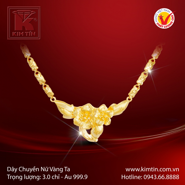 Dây chuyền nữ Vàng 24K