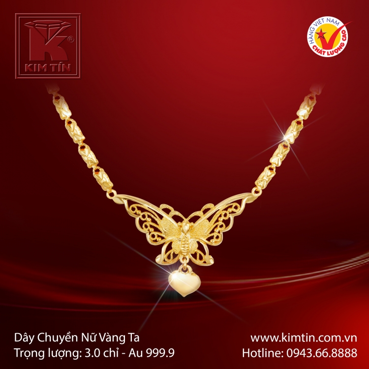 Dây chuyền nữ Vàng 24K