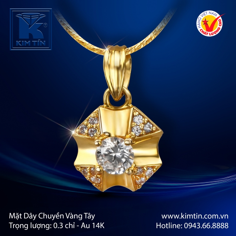 Mặt Dây Chuyền Vàng Tây 14K