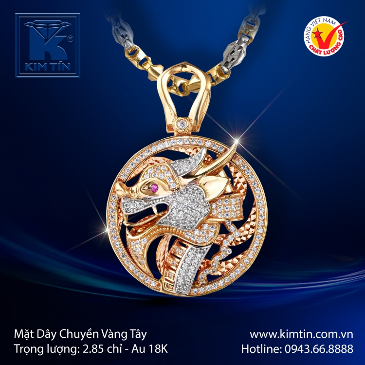 Mặt Dây Chuyền Vàng Tây 18K