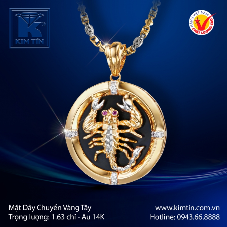 Mặt Dây Chuyền Vàng Tây 14K