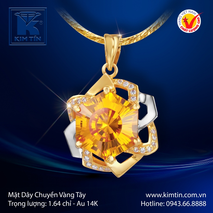 Mặt Dây Chuyền Vàng Tây 14K