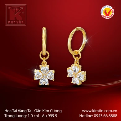 Hoa tai Vàng 24K