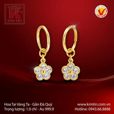Hoa tai Vàng 24K 