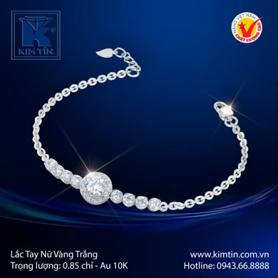 Lắc tay nữ Vàng Trắng 