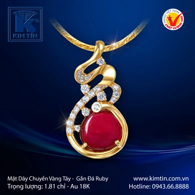 Mặt dây chuyền Vàng tây 18K 