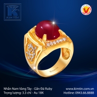 Nhẫn Nam Vàng Màu 18K