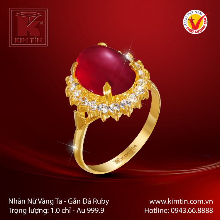 Nhẫn Nữ Vàng 24K