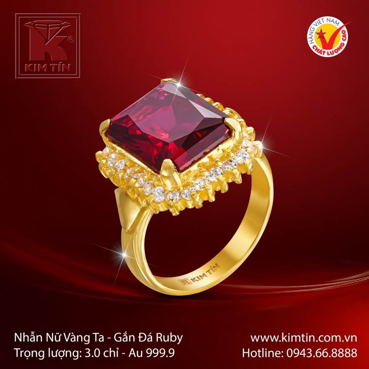 Nhẫn Nữ Vàng 24K