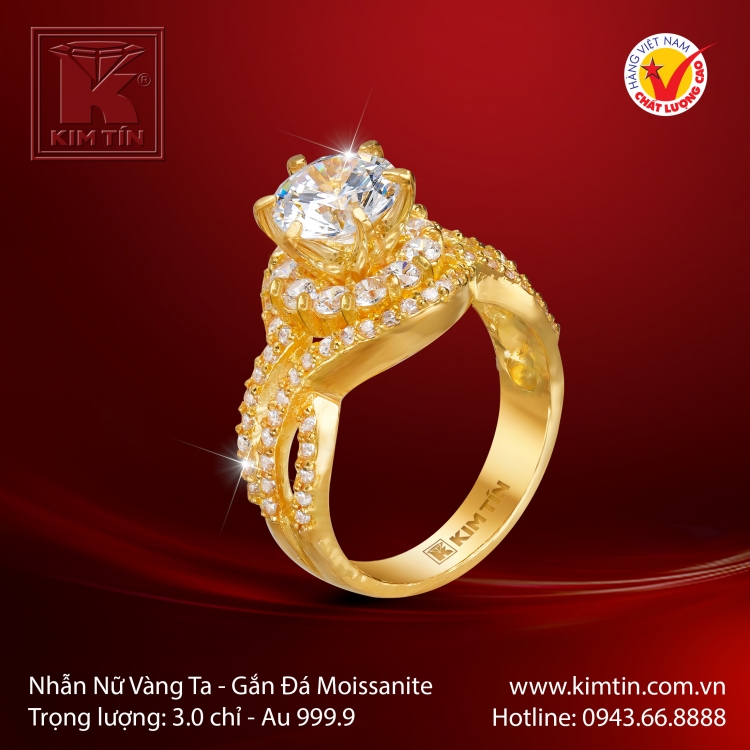 Nhẫn Nữ Vàng 24K