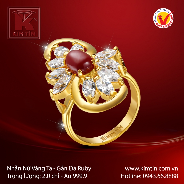 Nhẫn Nữ Vàng 24K