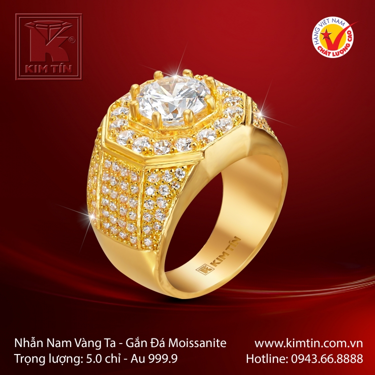 Nhẫn Nam Vàng 24K