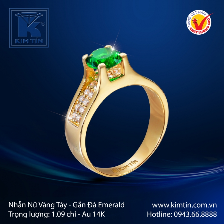 Nhẫn Nữ Vàng Màu 14K