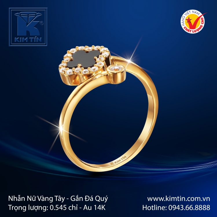 Nhẫn Nữ Vàng Màu 14K