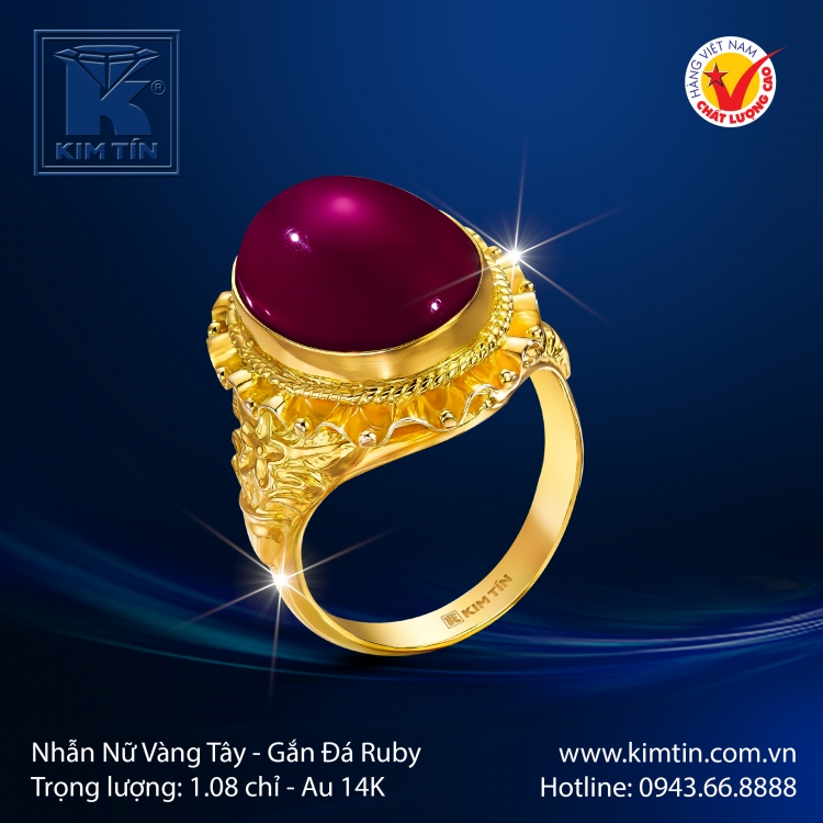 Nhẫn Nữ Vàng Màu 14K